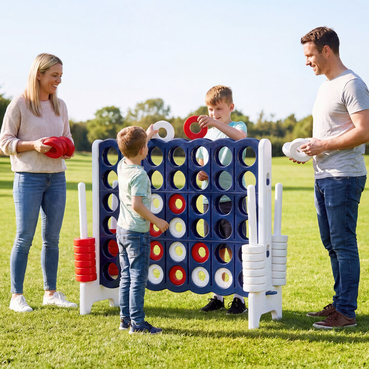 Oversized 4 to Score Game Set for Kids and Adults for Outdoor Play