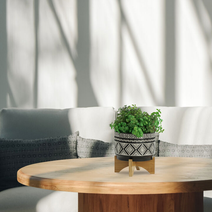 7" Diamond Planter On Stand