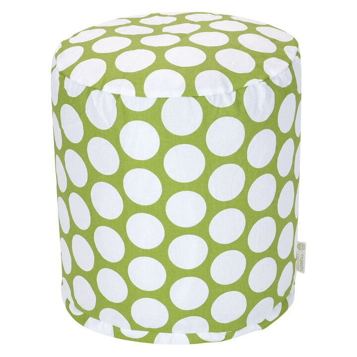 Majestic Home Goods Pouf Polka Dot (Large) Hot Green