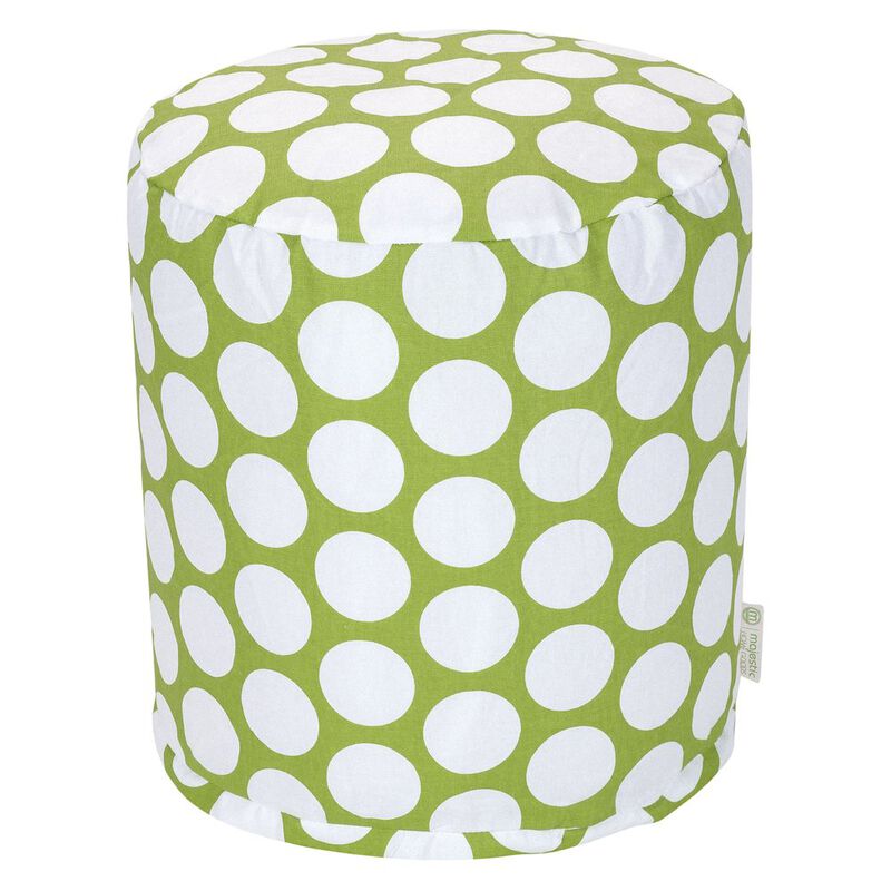 Majestic Home Goods Pouf Polka Dot (Large) Hot Green
