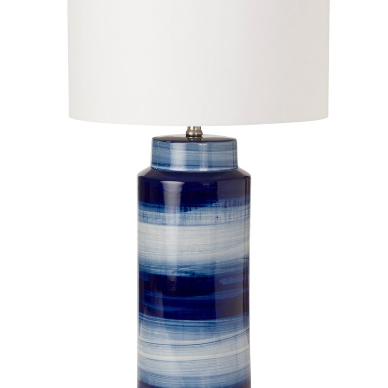 Lux Lighting Felicity 30 Navy Ceramic Table Lamp, (Set of 2)