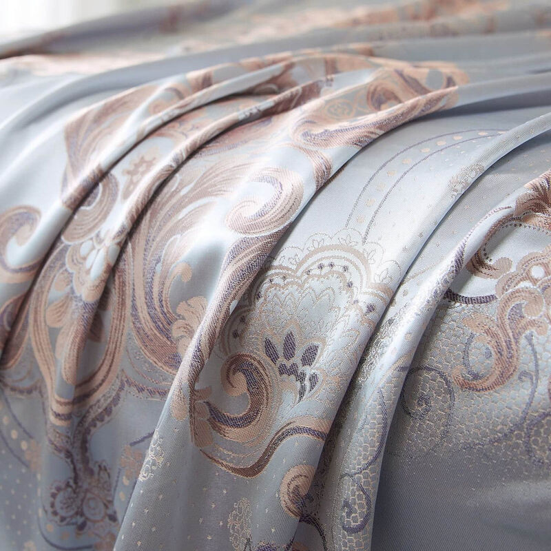 Dolce Mela Curtains Damask Jacquard Grommet Semi-Blackout