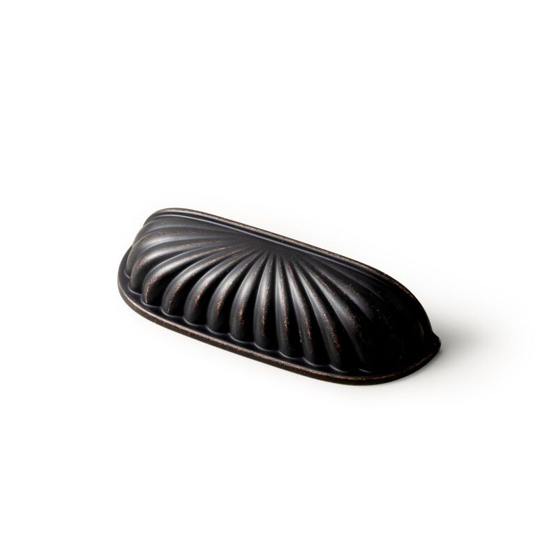 Goo-Ki 3''Hole Centers Antique Oil Rubbered Bronze Cabinet Pulls,Accessible Luxury Zinc Alloy Din Cup Cabinet Pulls with Retro S