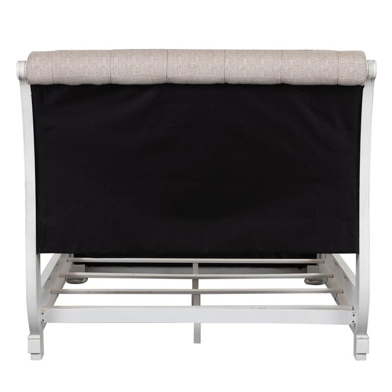 Liberty Furniture Magnolia Manor King Upholstered Sleigh Bed in Antique White image number 3