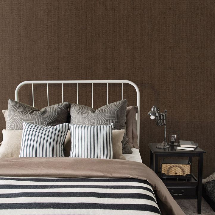 Bazaar Moss Stripe Bronze Brown Wallpaper G78320
