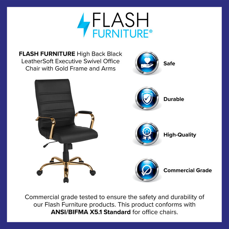Flash Furniture  High Back  Leather Executive Swivel Chair image number 9