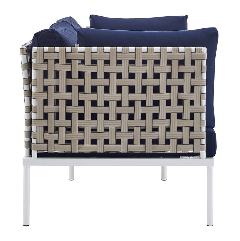 Modway - Harmony Sunbrella® Basket Weave Outdoor Patio Aluminum Loveseat