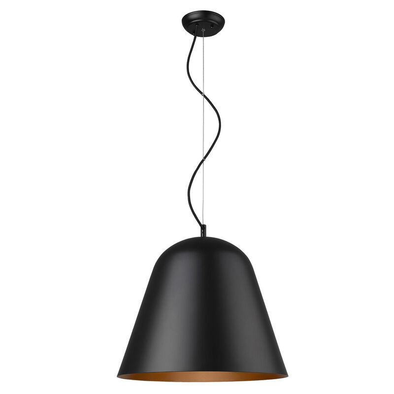 Hivvago Knell 1-Light Matte Black Pendant
