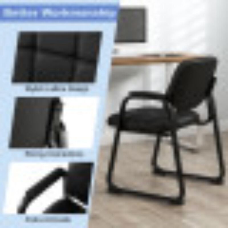 Hivvago Upholstered Waiting Room Chair with Armrest and Ergonomic Backrest