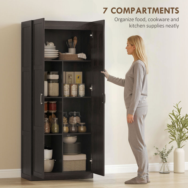 Hivvago Tall Kitchen Pantry Storage Cabinet with Soft-Close Hinges image number 3