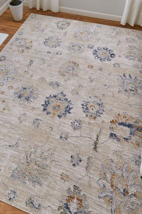 Pasha 39M9F Beige/Blue 5' x 7'6" Rug