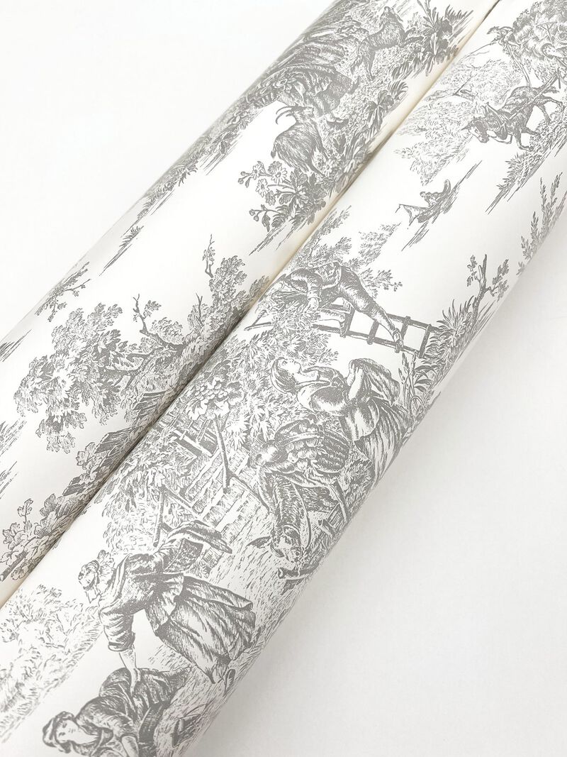 Campagne Toile Grey Wallpaper (Double Roll) image number 6