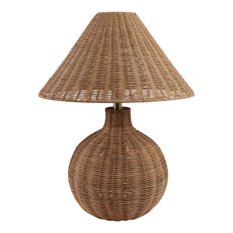 23x20" Woven Rattan Table Lamp image number 2