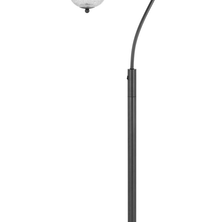 Lem 65 Inch Floor Lamp, Classic Lantern, Glass Shade, Bronze Metal Finish - Benzara