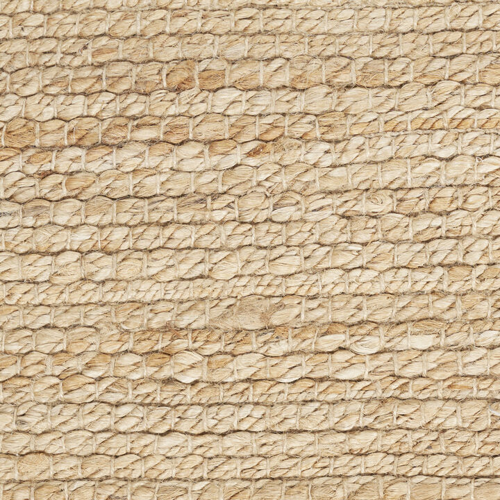 HomeRoots Jute Hand Woven Square Rug