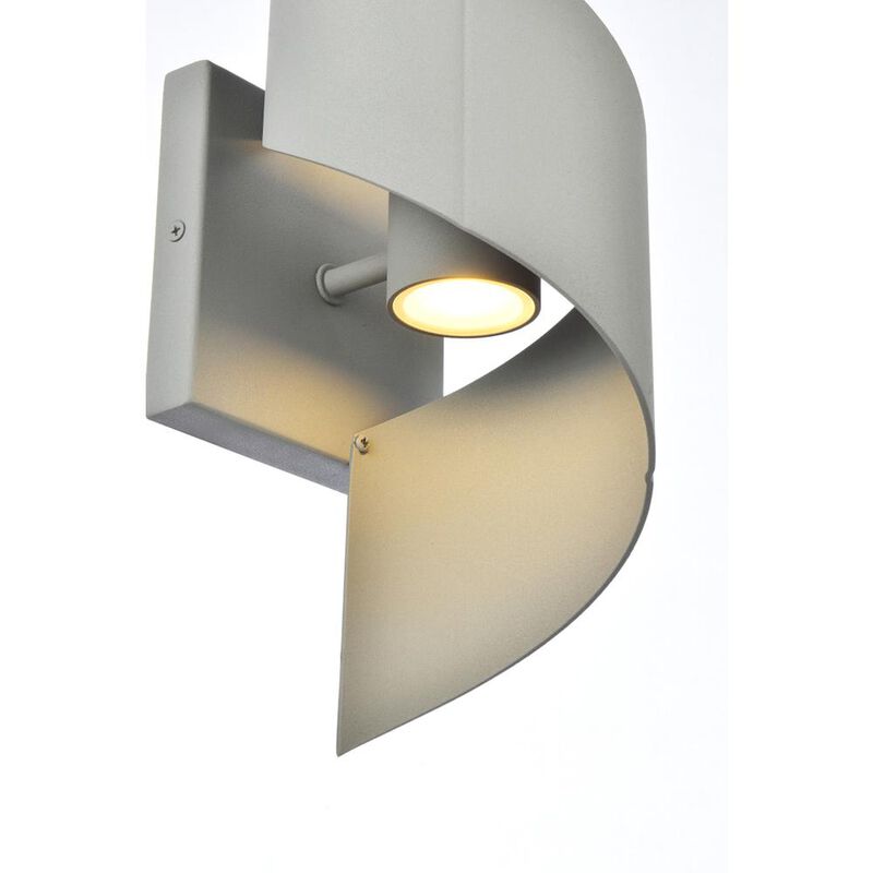 Living District Raine Integrated LED wall sconce  in silver