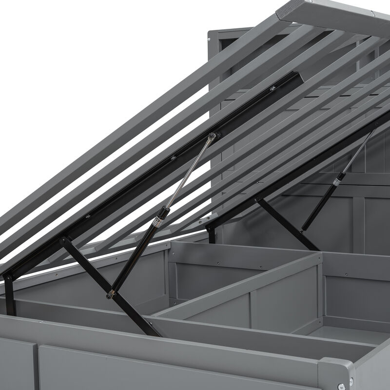 Merax Platform Bed with Storage LED Headboard