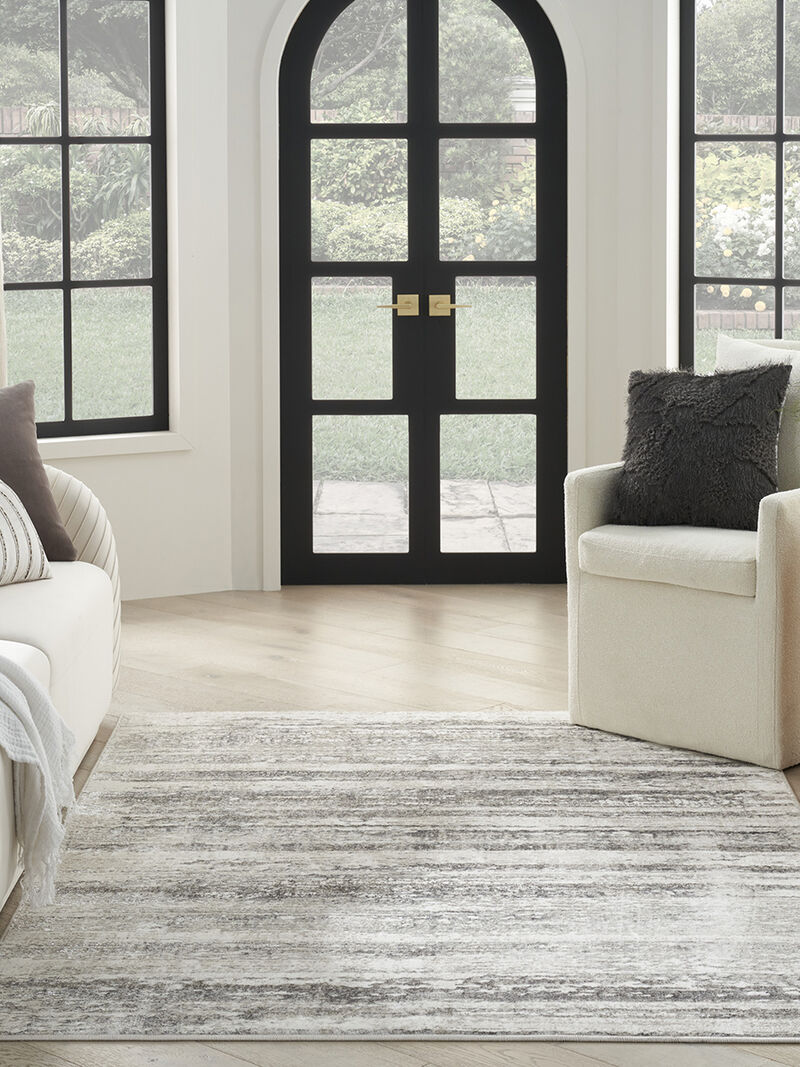 Glitz GLZ10 Cream/Gray 3'11" x 5'11" Rug