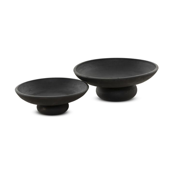 Perla Aged Black Terracotta Bowls