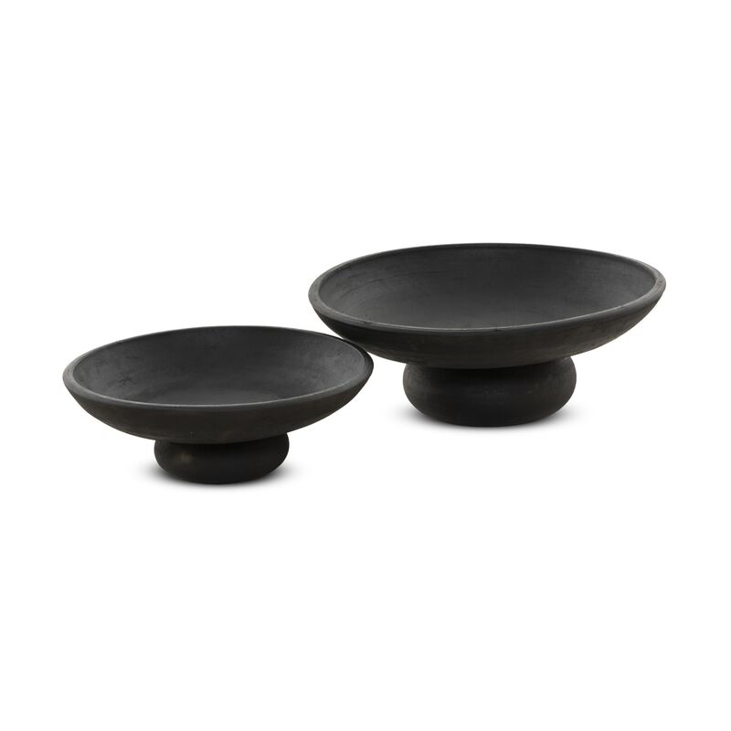Perla Aged Black Terracotta Bowls