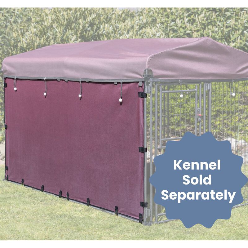 TRIXIE Dog Kennel Sunshade, All Weather Side Panel, Fits Kennel, Burgundy image number 1