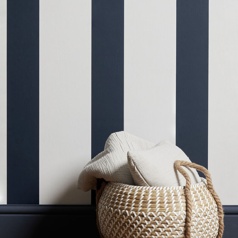 Tiago Blue Stripe Wallpaper image number 2