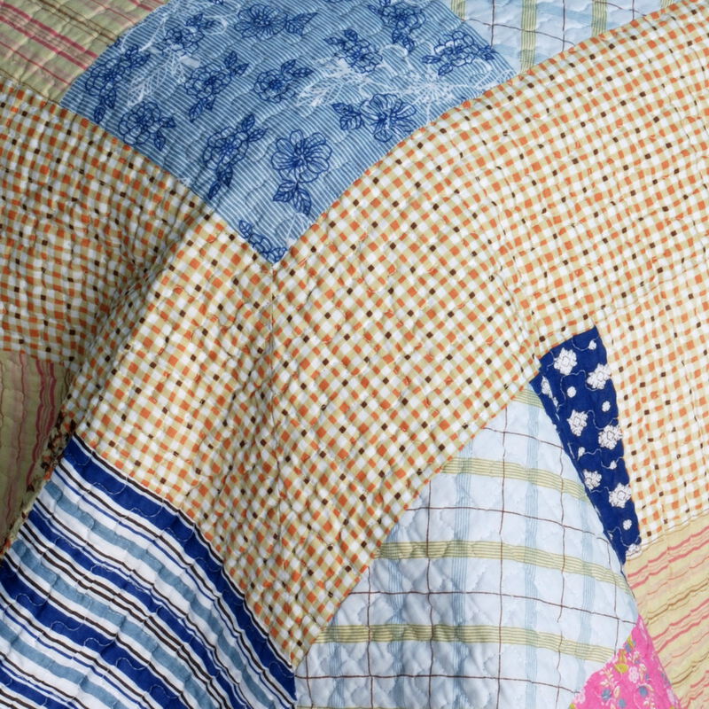 Classic Plaids Queen 3PC Cotton Quilted Printed Bedding Set Soft Lightweight Quilt Set image number 3