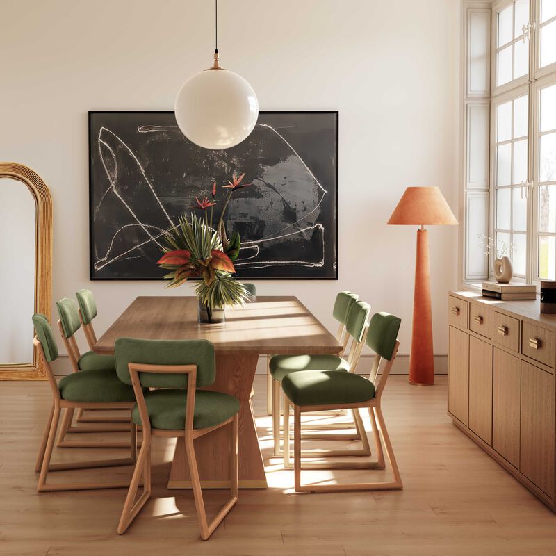 Bobbie Cream Recycled Fabric Dining Chair