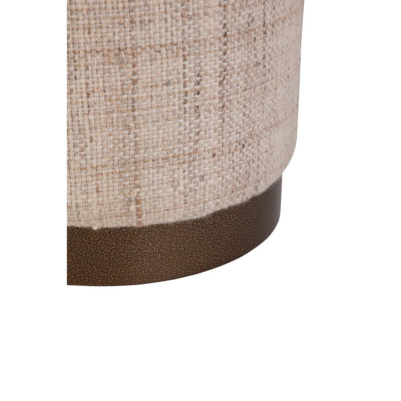 Carolina Chair & Table Handwoven Boreas Hammered Metal Storage Ottoman image number 3