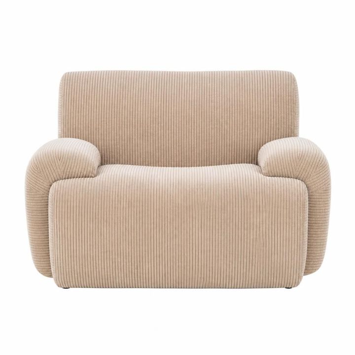GOODSILO 42 Inch Wide Upholstered Comfy Deep Seat Accent Armchair, Modern Single Reading Lounge Chair for Living Room Bedroom Apartment Dorms