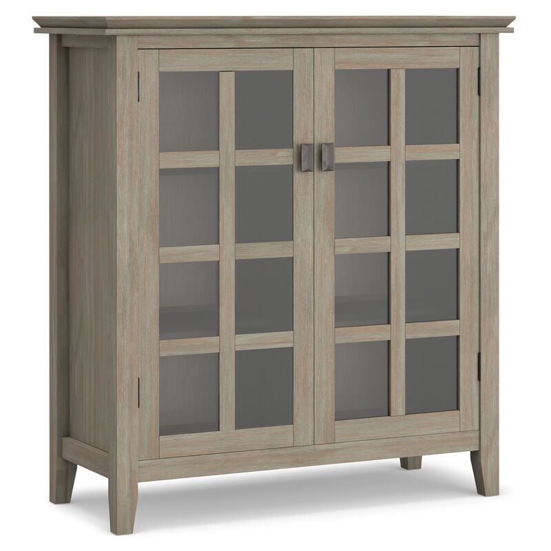 Artisan SOLID WOOD 38 inch Wide Transitional Medium Storage Cabinet in Distressed Grey