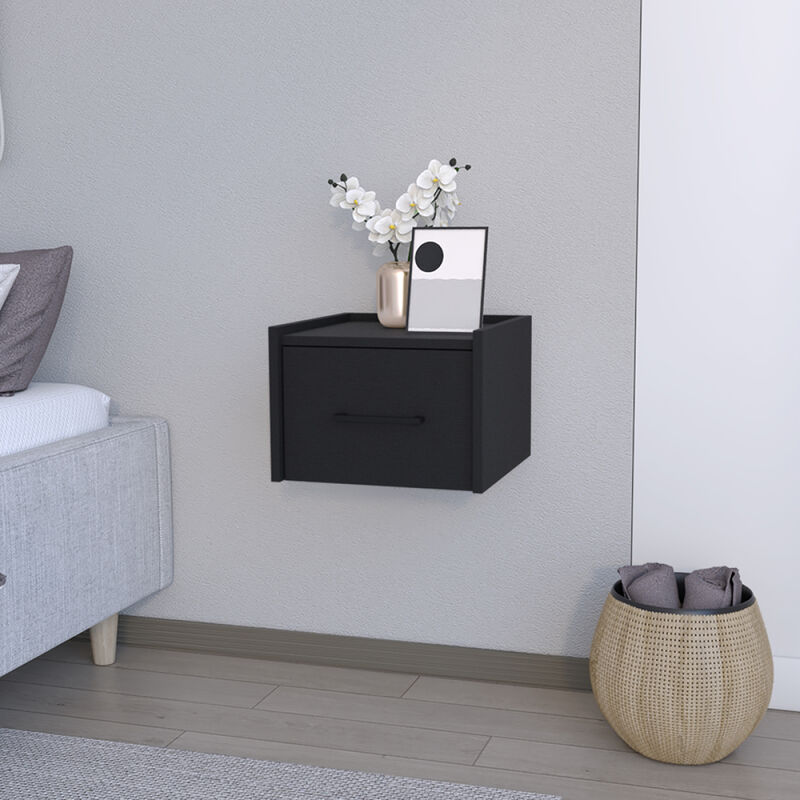 Streamdale Floating Nightstand Calion, Bedroom, Black