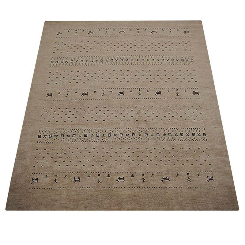 RUGSOTIC CARPETS HAND KNOTTED LOOM WOOL ECO-FRIENDLY AREA RUGS  - Rectangle, Contemporary Modern Design, High Pile Thick Handmade Anti Skid Rugs for Living Room (L00585) image number 2