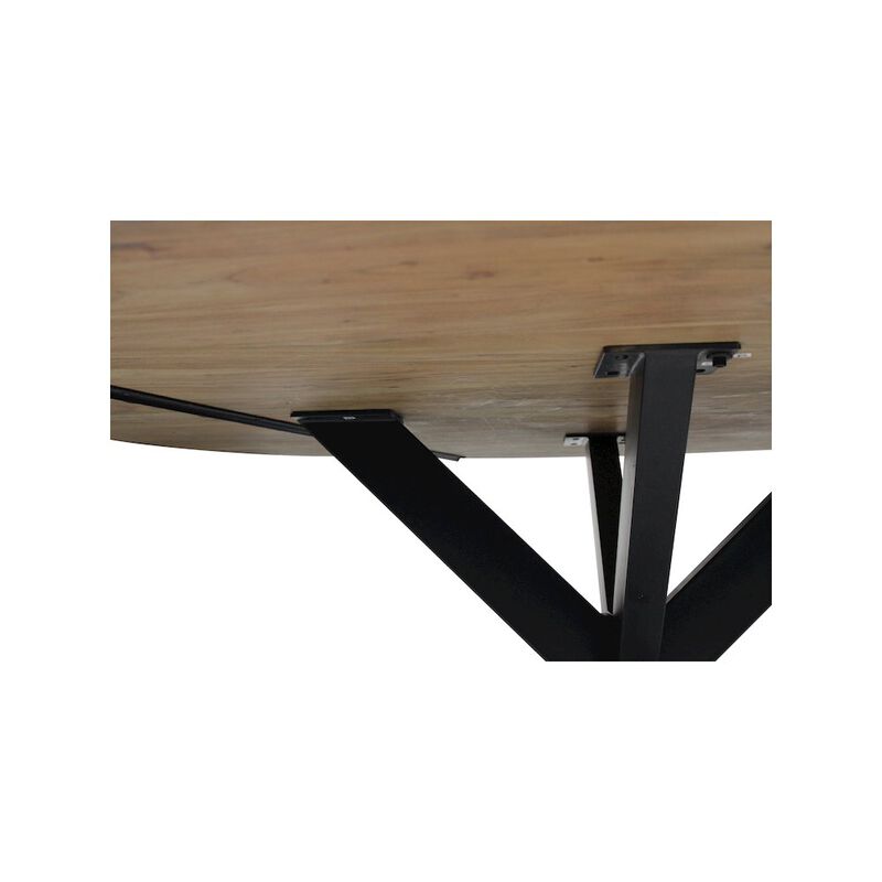 Alex Hamilton Felix 72 Dining Table with Iron Legs.