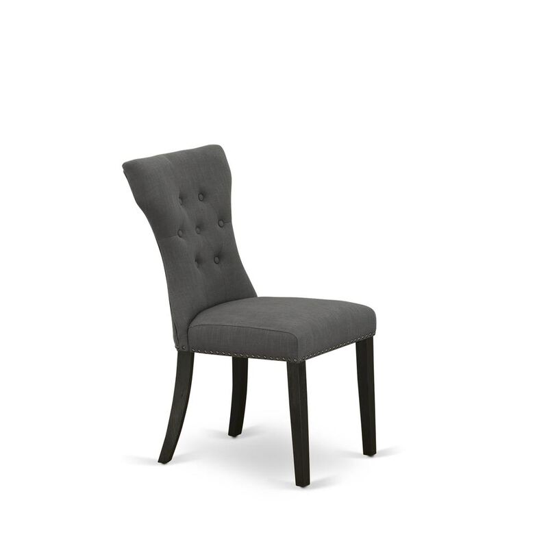 Dining Chair Wirebrushed Black, GAP6T50