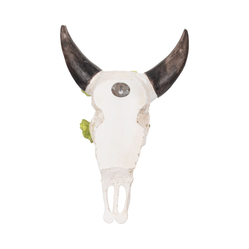 18" Bull Skull With Succulents image number 4