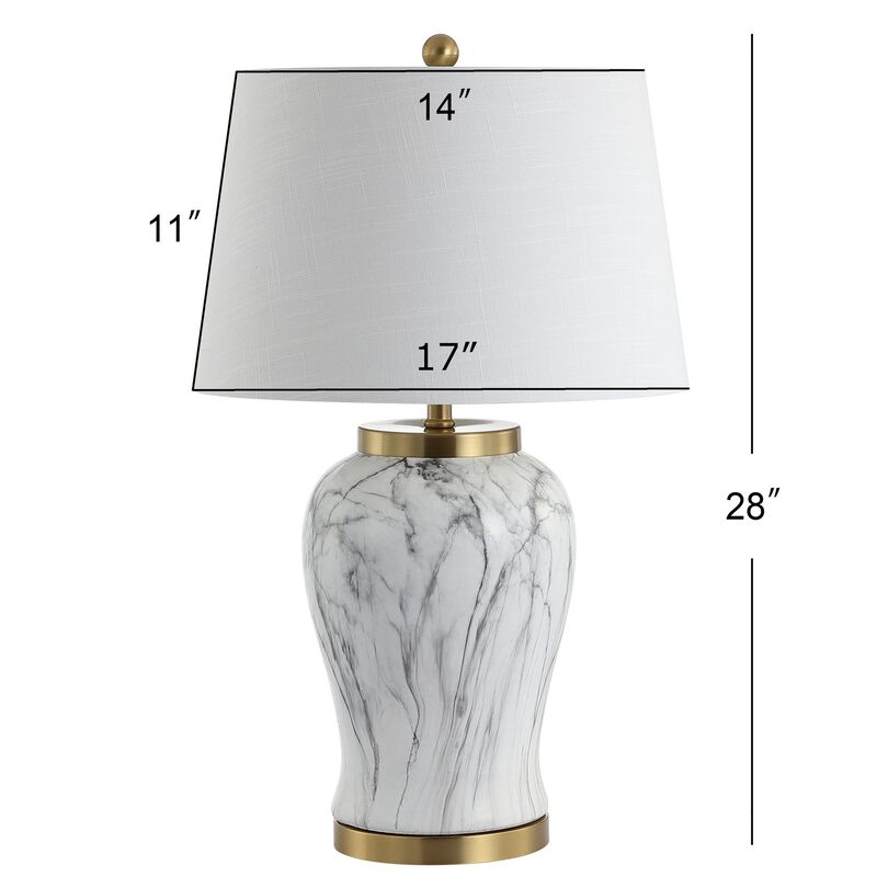 Prague Ceramic Marble LED Table Lamp