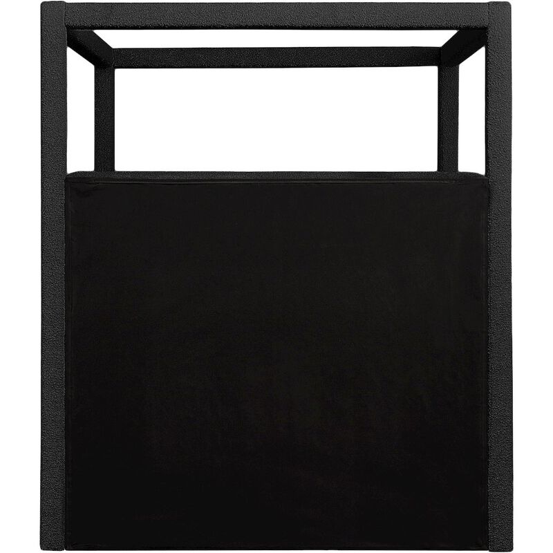 Meridian Furniture Eden Black Boucle Fabric Queen Bed