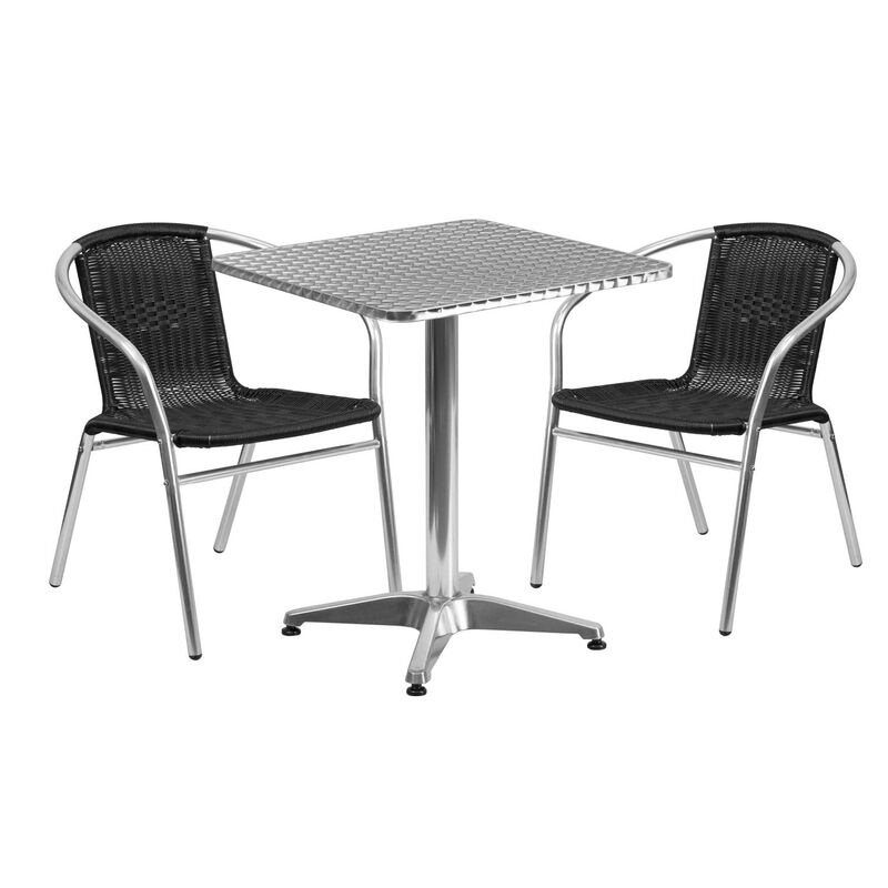 23.5SQ Aluminum Table/2 Chairs image number 0