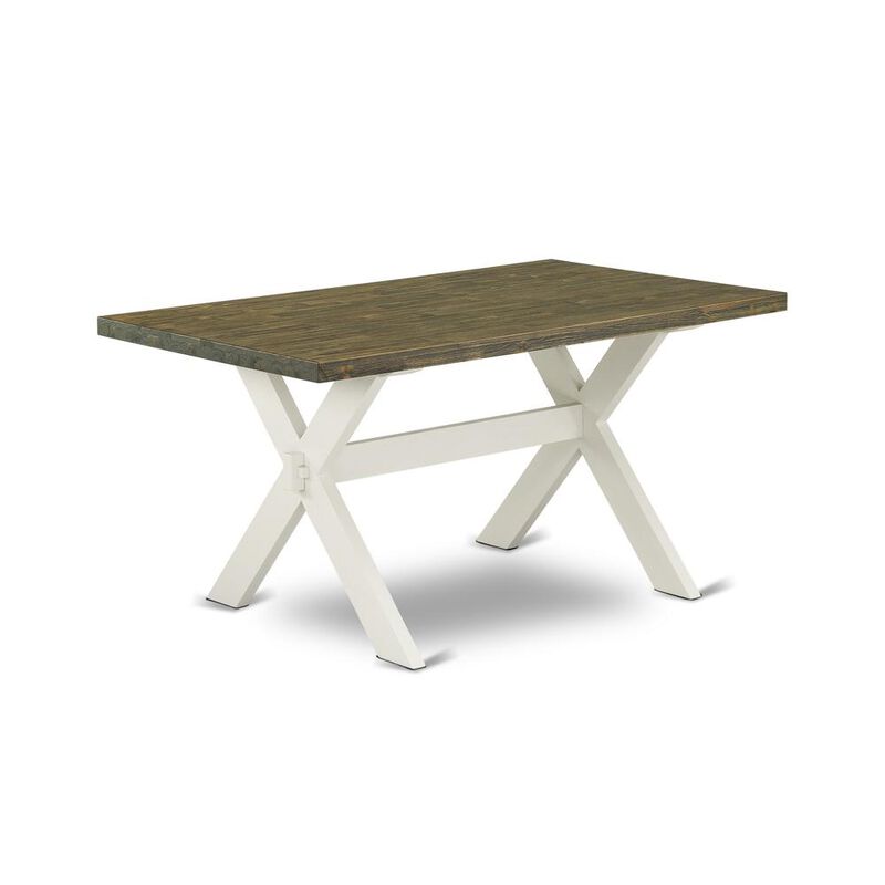 East West Furniture X-Style Kitchen Rectangle Dining Table Top with Stylish Legs, 36x60 Inch