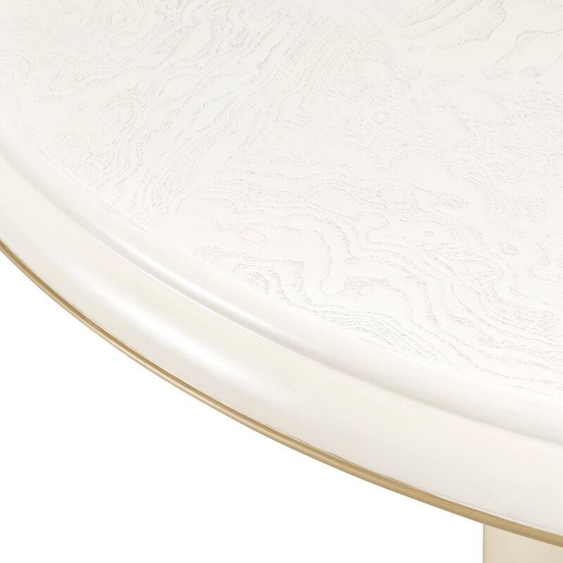 Michael Amini La Terrazza 54 Round Dining Table - Creamy Pearl