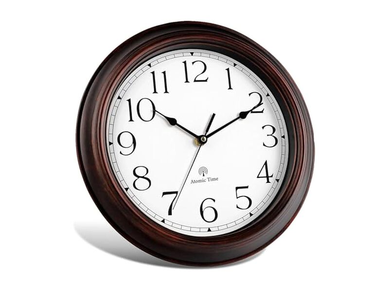 Atomic Vintage Classic Bronze Wall Clock 10 Inch Silent Non Ticking image number 2