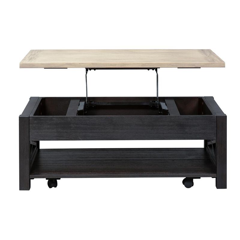Liberty Furniture Heatherbrook Lift Top Cocktail Table in Charcoal image number 6