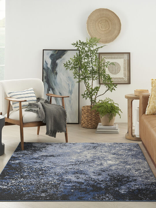 Passion PSN10 Light Blue/Black 3'9" x 5'9" Rug