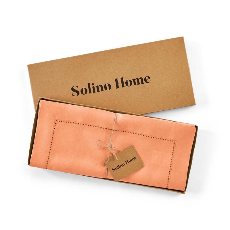 Solino Home 100% Pure Linen Tablecloth - Classic Hemstitch