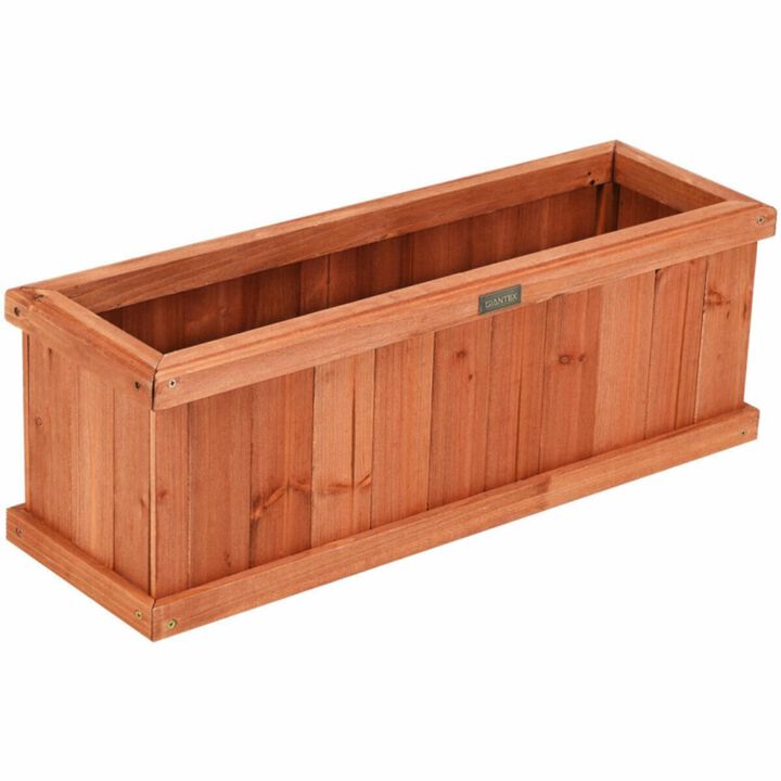 Hivvago Wooden Decorative Planter Box for Garden Yard and Window