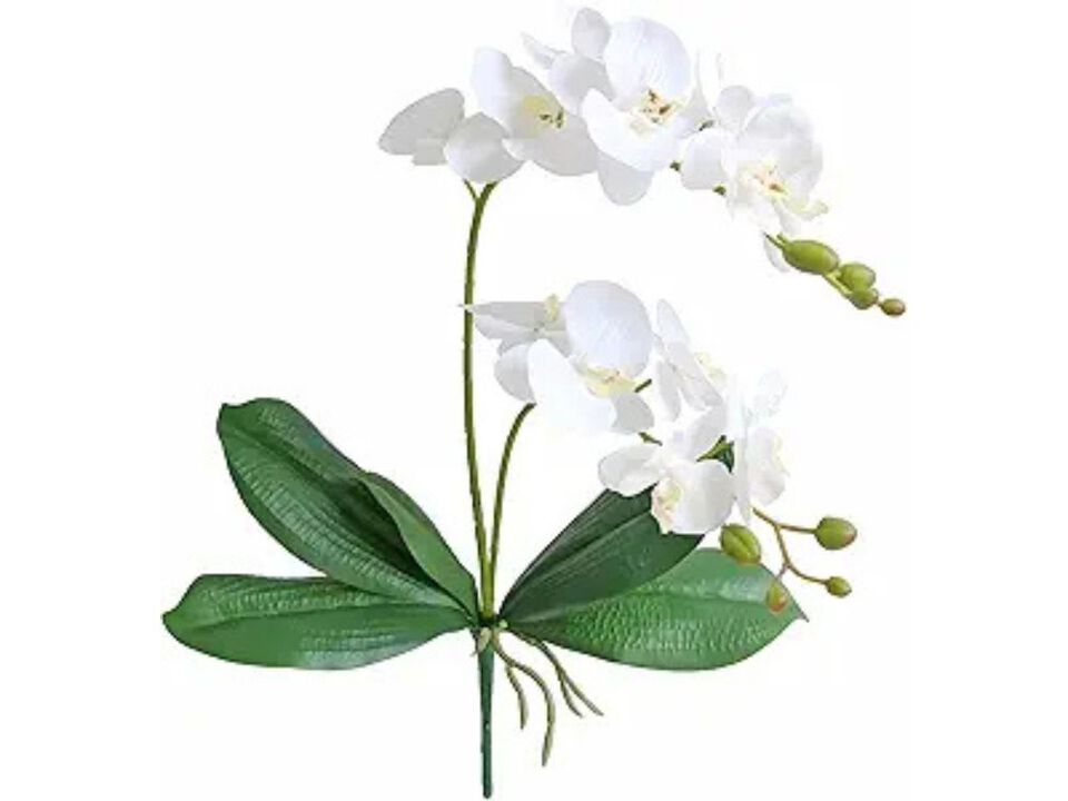 White Artificial Greenery Stems Garden Porch Decor 2 Branches