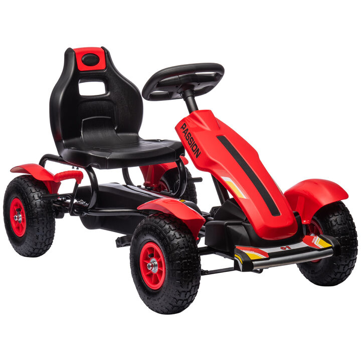 BreeBe Kids Ride On Pedal Go Kart with Sharp Steering