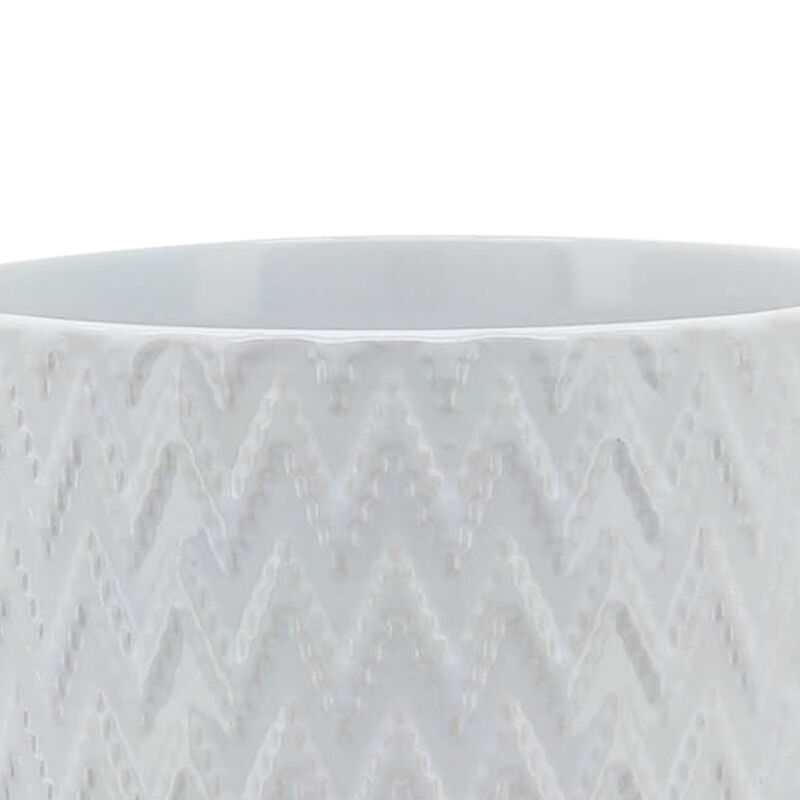 5" Ceramic Chevron Planter image number 5