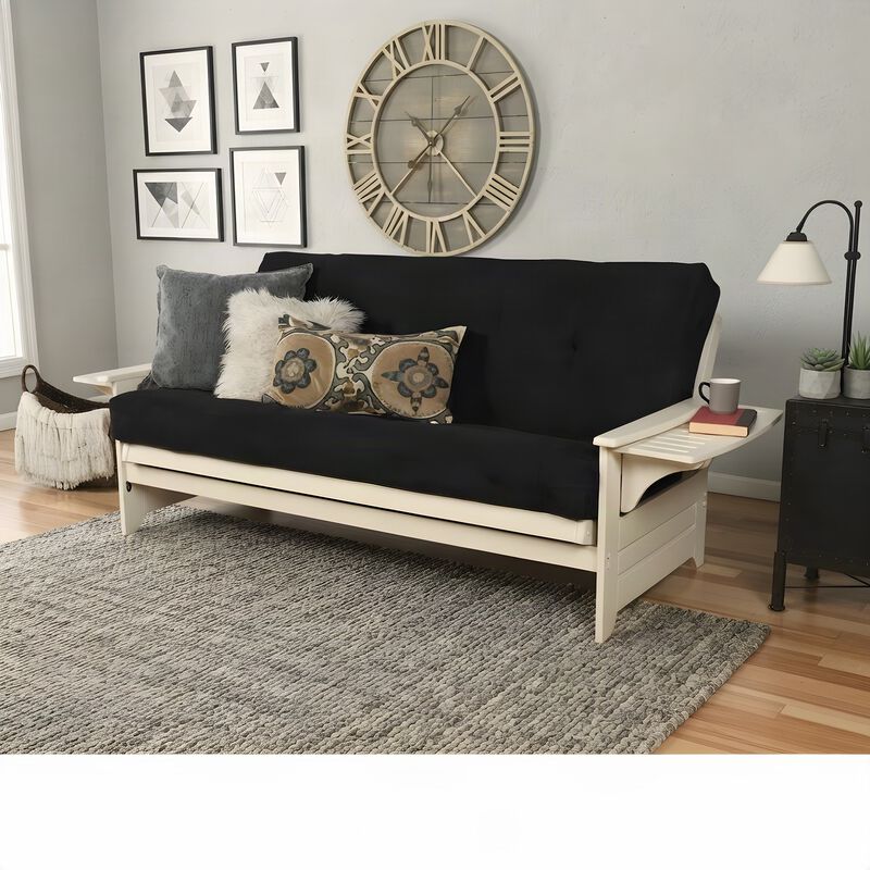 Phoenix Frame in Antique White Finish includes Suede Peat Mattress image number 4